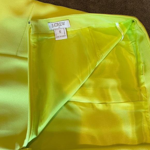 J. Crew Neon Yellow Miniskirt, Size: 6 - Picture 4 of 5